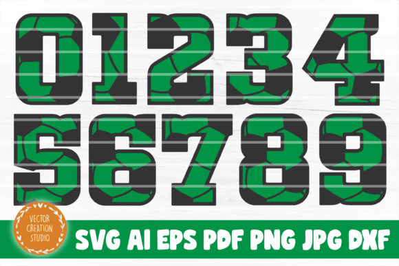Download Soccer Numbers SVG Font Clipart - Font Collection