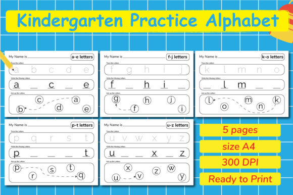 Download Kindergarten Practice Alphabet - Practice alphabet Collection