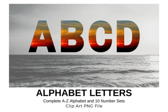 Download Sunset Sky Alphabet Sublimation Fonts - Font Collection