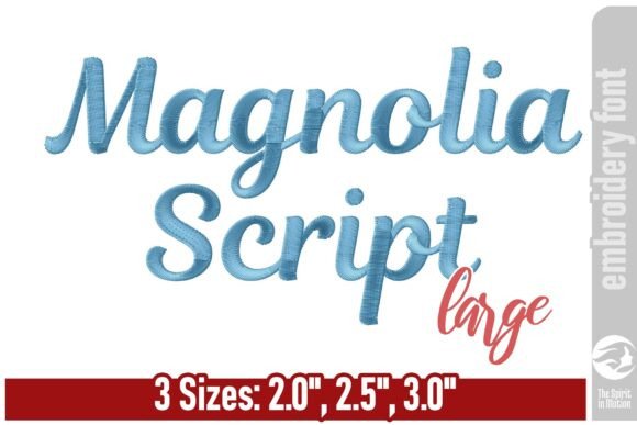 Download Magnolia Script Embroidery Font - Large - Font Collection