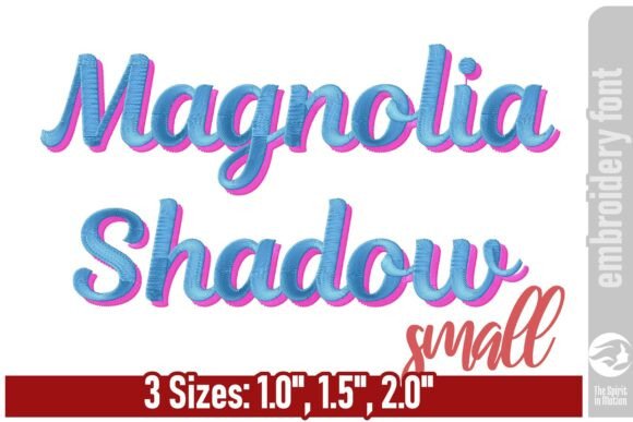 Download Magnolia Shadow Embroidery Font - Small - Font Collection