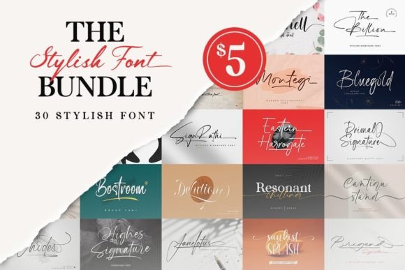 Download The Stylish Font Bundle - Font Collection