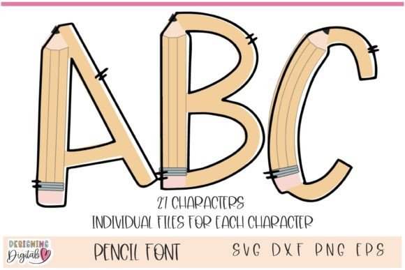 Download Pencil SVG Font, Doodle Font SVG, Teach - Font Collection
