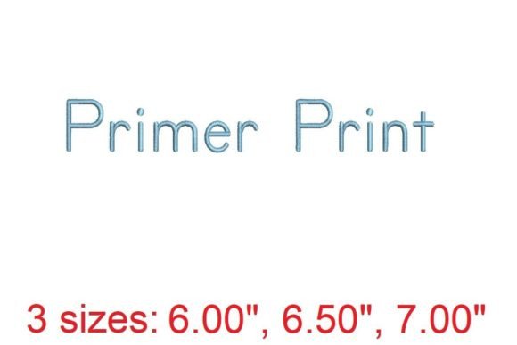 Download Primer Print Embroidery Font - Font Collection