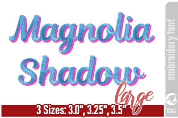 Download Magnolia Shadow Embroidery Font - Large - Font Collection
