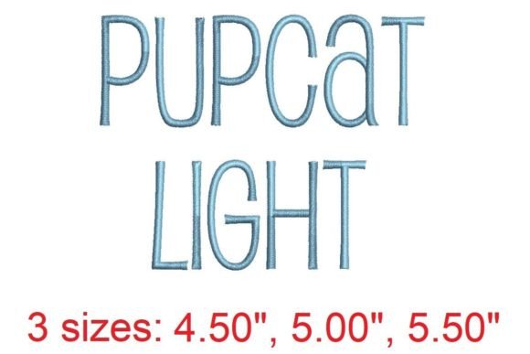 Download Pupcat Light Embroidery Font - Font Collection