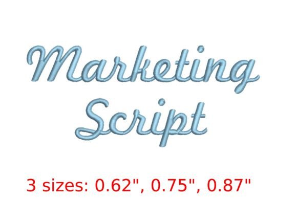 Download Marketing Script Embroidery Font - Font Collection
