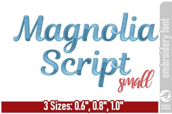 Download Magnolia Script Embroidery Font - Small - Font Collection