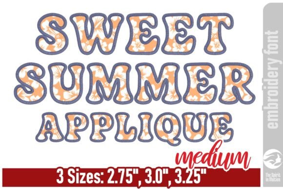 Download Sweet Summer Groovy Applique Font - M - Font Collection