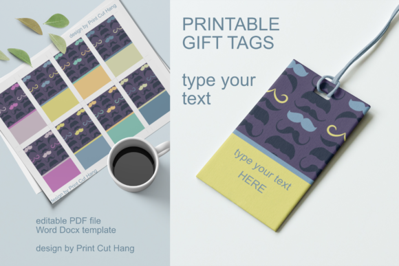 Download Father's Day Mustache Gift Tags for Him - Premium Resources