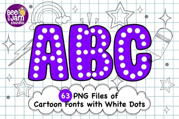 Download Cartoon Retro with White Dots Fonts, PNG - Font Collection