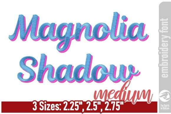 Download Magnolia Shadow Embroidery Font - Medium - Font Collection