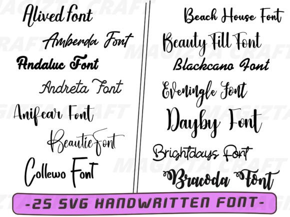 Download SVG Font Handwritten and Letters - Font Collection