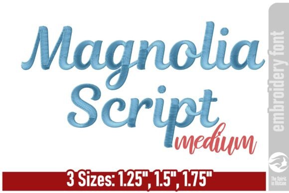 Download Magnolia Script Embroidery Font - Medium - Font Collection