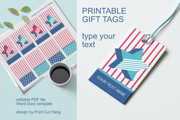 Download Printable Gift Tags Stars and Stripes - Premium Resources