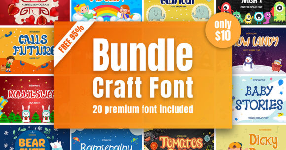 Download Crafting Fonts Bundle - Font Collection