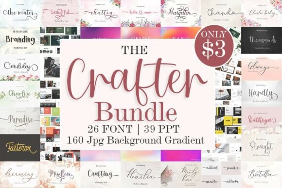 Download The Crafter Font Bundle - Font Collection