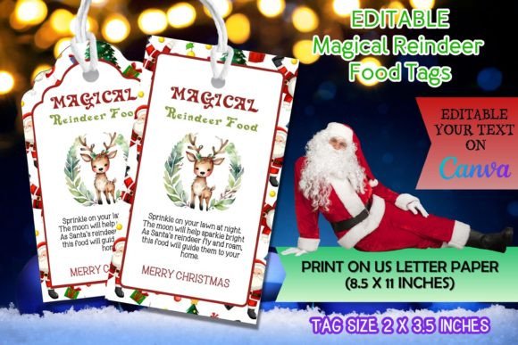Download Editable Magical Reindeer Food Gift Tags - Premium Resources
