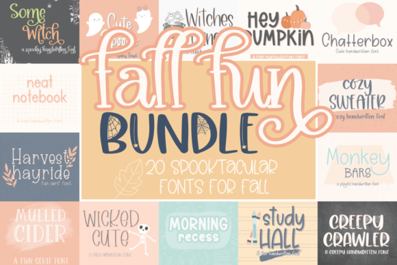 Download Fall Fun Font Bundle - Font Collection